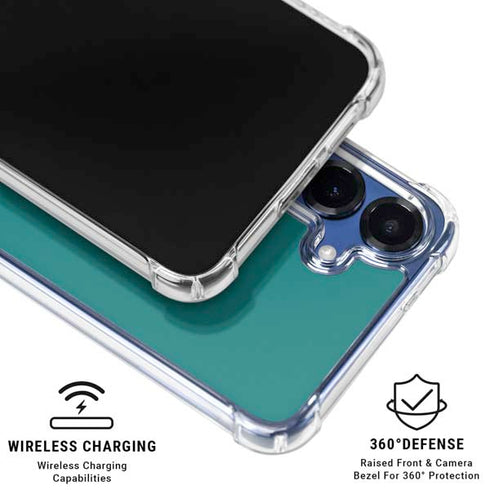 Teal Galaxy S25 Clear Case